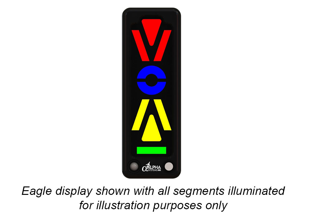 Alpha Systems AOA Eagle Angle of Attack Indicator with lights on